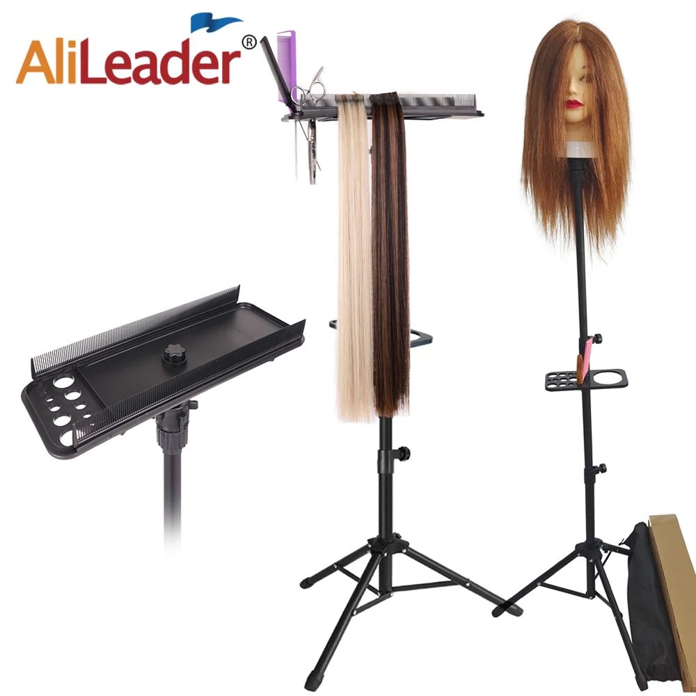 125Cm Wig Stand With Tray Mannequin Head Stand Adjustable Wi