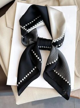 Luxury Silk Feeling Shawl Square Scarf Women Spring  Fashion