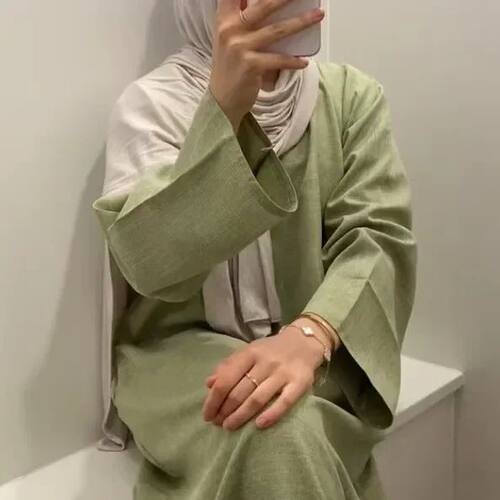 2025 Plain Modest Djellaba Dubai 阿巴亚 Elegant Long Dress