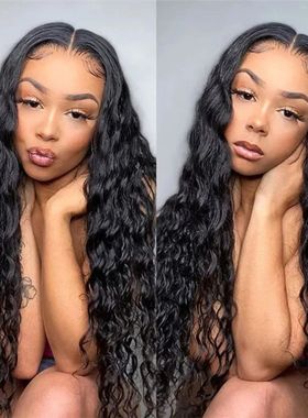 Synthetic Wigs Fashion African Black Middle-parted Long Curl