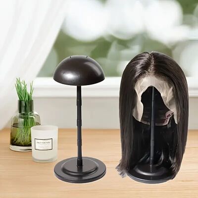 Black Plastic Wig Stand For Wigs & Hat Display Stands Mushro