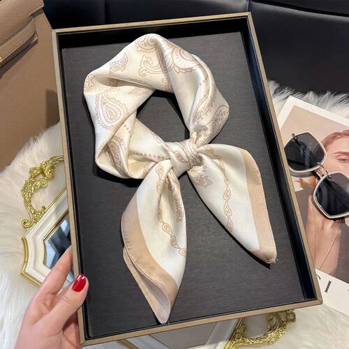 2025 New Fashion 70X70cm Women's Scarf Silk Paisley Print Sc