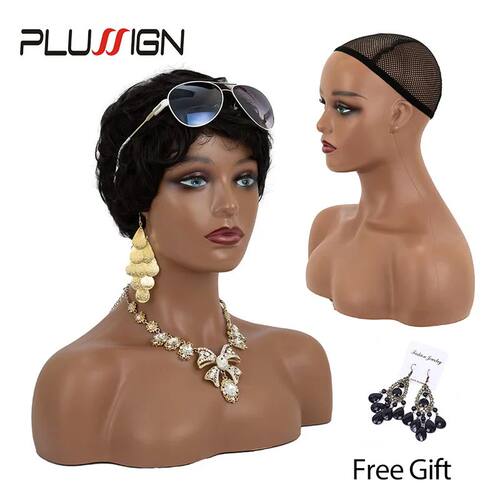 Plussign 1Piece Realistic Half Body Double Shoulder Pvc Trai