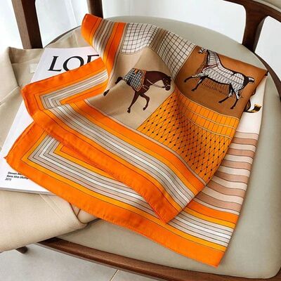 1 pcs 70x70 Imitation Silk Satin Hair Scarf Women Handkerchi