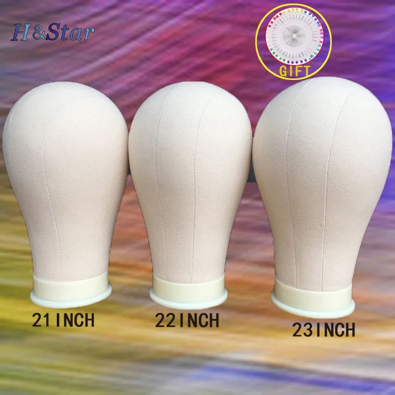 H&STAR Wig Soft Cork Canvas Block Head For Displaying Manneq