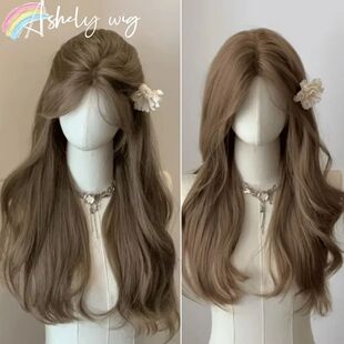 Princesse Wigs for Women Brown Long Curly Hair Big Wave Wig