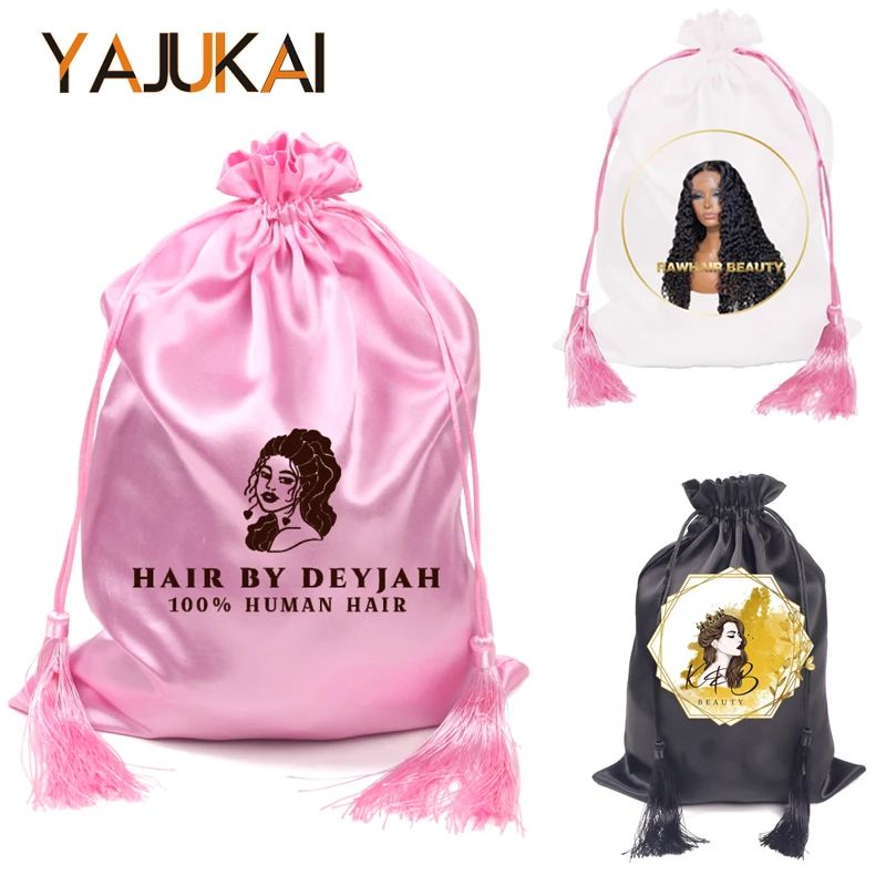 5Pcs Custom Wig Packaging With Logo Luxury Hair Bundle Packa