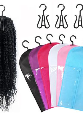 Hair Extensions Hanger with Storage Bag Hairpieces Storage H