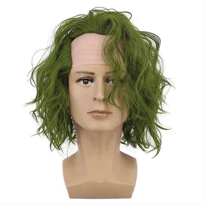 HAIRJOY Green  Cosplay Wigs for Men Synthetic Wigs Short Cur