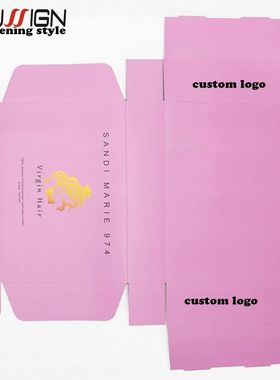 Custom Square Paper Box For Packing Wigs Cardboard Boxes For