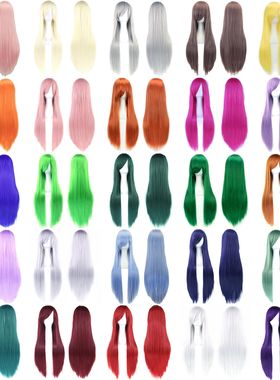 Soowee Long Synthetic Hair White Purple Cosplay Wigs Party B