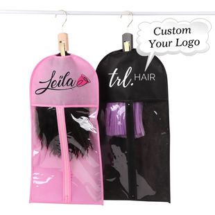 Nunify Hair Storage Bag With Custom Logo Wig Hangers Wooden