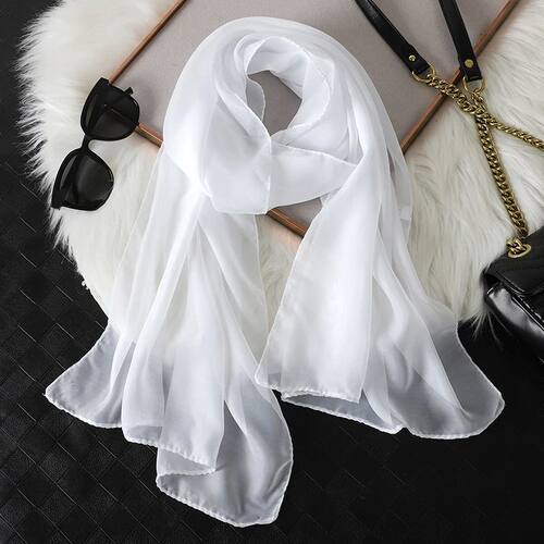 2023 New Fashion Summer Women soild color Beach Scarf Silk S