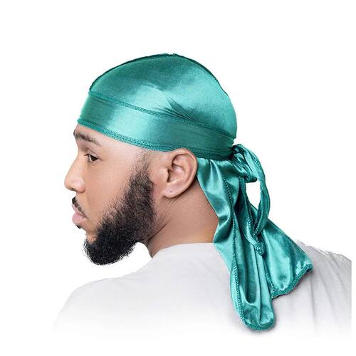 Unisex Long Silky Durag Long Tail Silky Scarf Muslim Doo Rag