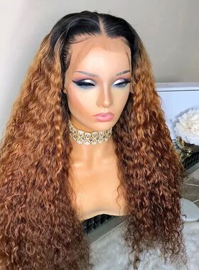 Preplucked 26inch Soft Lace Front Wigs Ombre Black Blonde Ki
