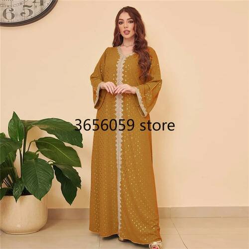 Muslim Abay Women  Jalabiya Dubai Turkey Kaftan Arabic Robe
