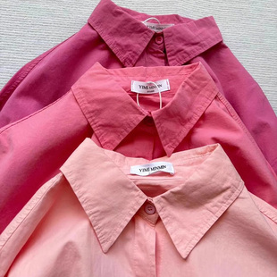 多巴胺港风复古减龄小清新衬衣女春秋休闲宽松百搭叠穿通勤上衣潮