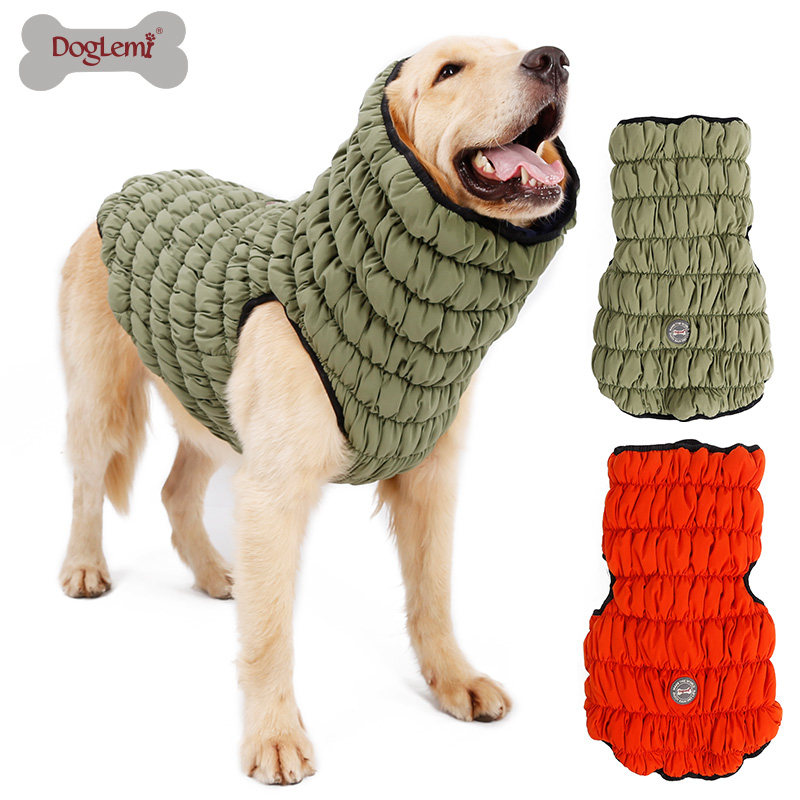拉布拉多棉衣冬装宠物服装弹力保暖狗背心夹克北欧双面穿狗衣服