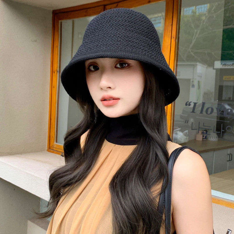 薄款渔夫帽出游女夏季镂空透气图片