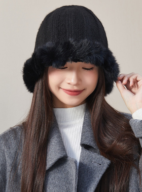 水桶帽出游女冬季大头围显脸小
