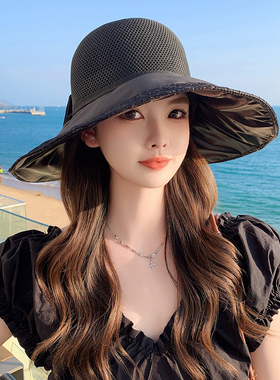 渔夫帽出游女夏季黑胶防晒