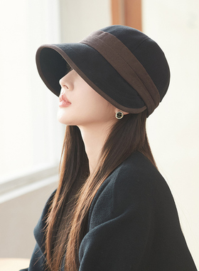 鸭舌帽出游韩版女秋冬显脸小