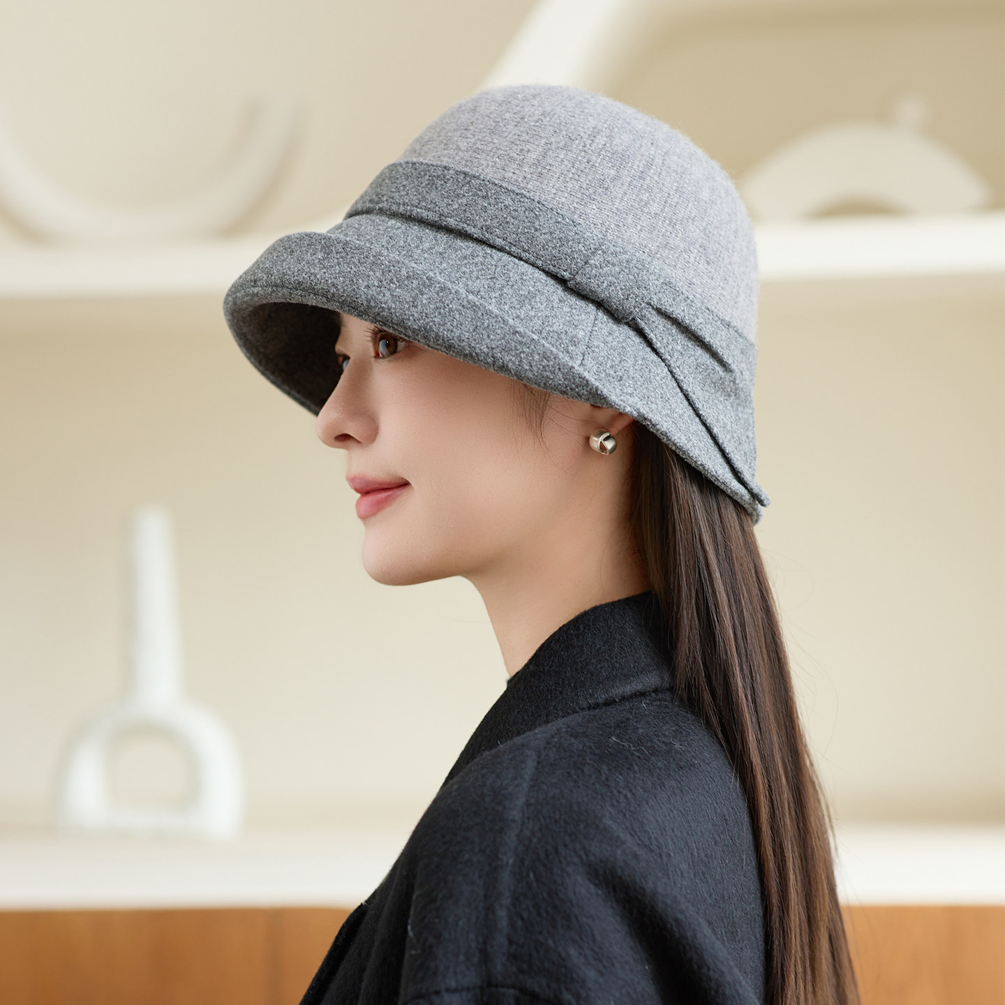 卷边羊毛呢子渔夫帽女士冬季加绒保暖护耳洋气优雅妈妈中老年盆帽,服饰配件/皮带/帽子/围巾,帽子,淘宝优惠券,粉丝福利购,淘宝优惠卷