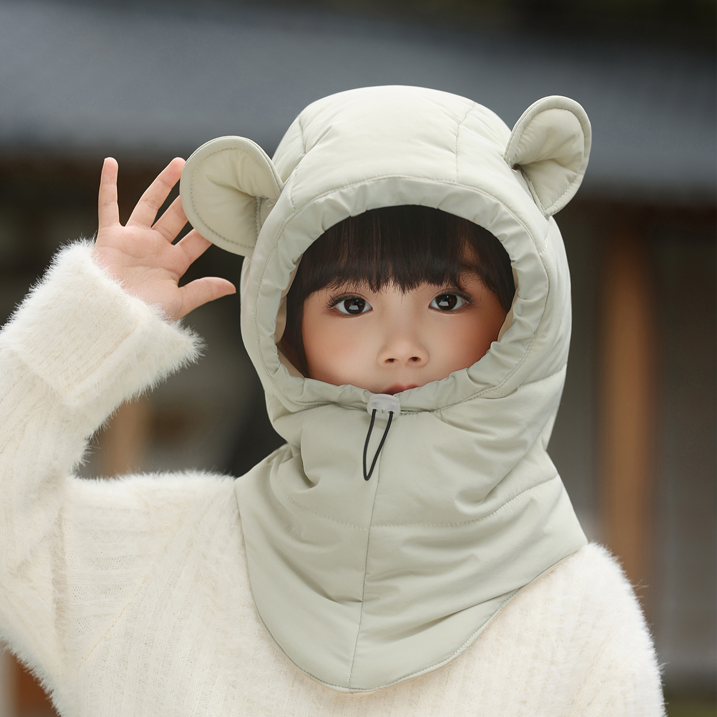 儿童氟利帽男女款保暖防寒风