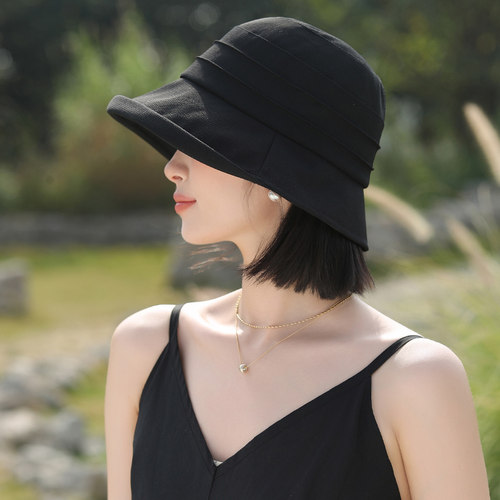 渔夫帽旅游女春秋显脸小时尚洋气