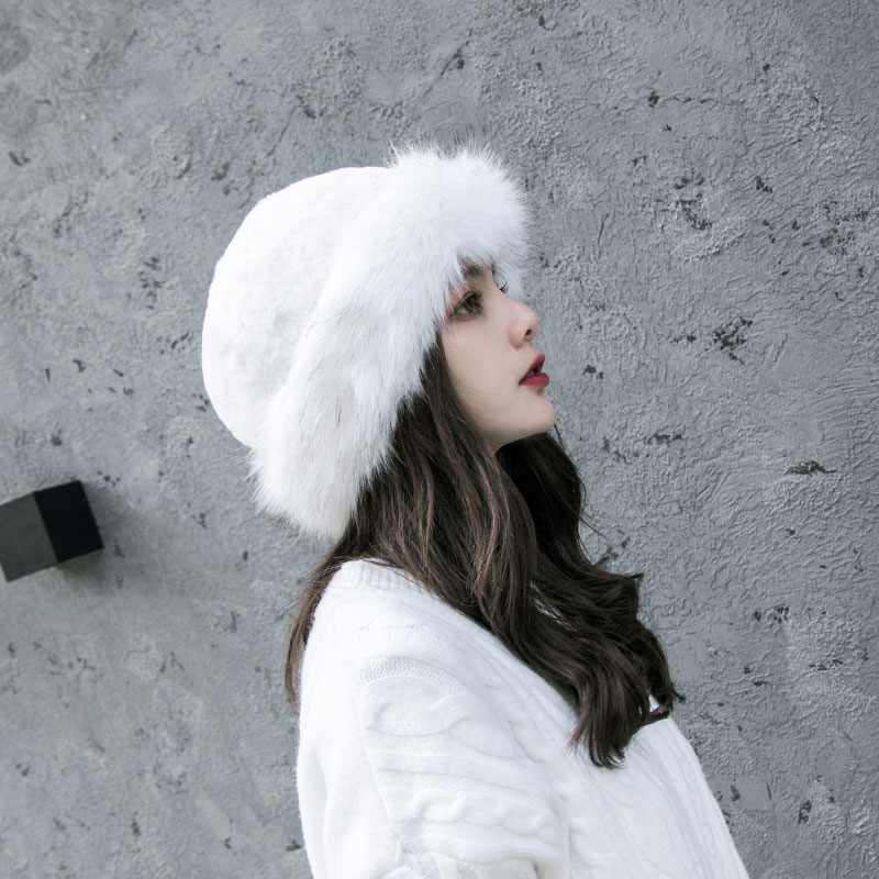 盆帽女显脸小秋冬东北防寒