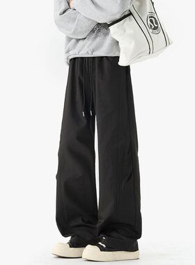 2026春季流行新款美式解构拼接男大码休闲裤