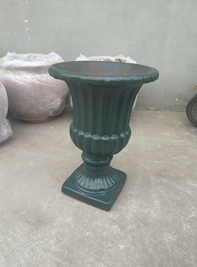绿色罗马花盆花式大号落地户黑色简约路引别墅门口复古摆件46*65