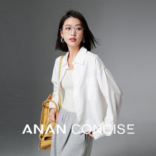 ANANCONCISE宽松简约单排扣长袖