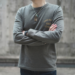 新款 小溪纯棉t恤男士 上衣2026年春季 打底衫 休闲圆领卫衣男潮 长袖