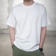 T恤男士 2025新款 夏季 180G纯棉冰丝短袖 装 宽松潮牌白色INS休闲上衣