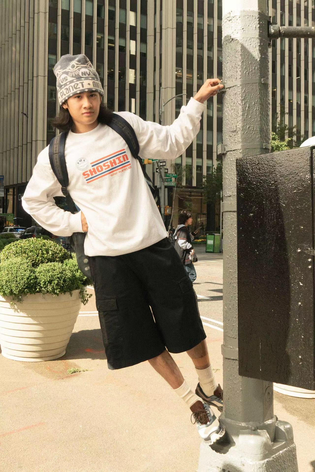 美式复古ulzzang宽松纯棉长袖