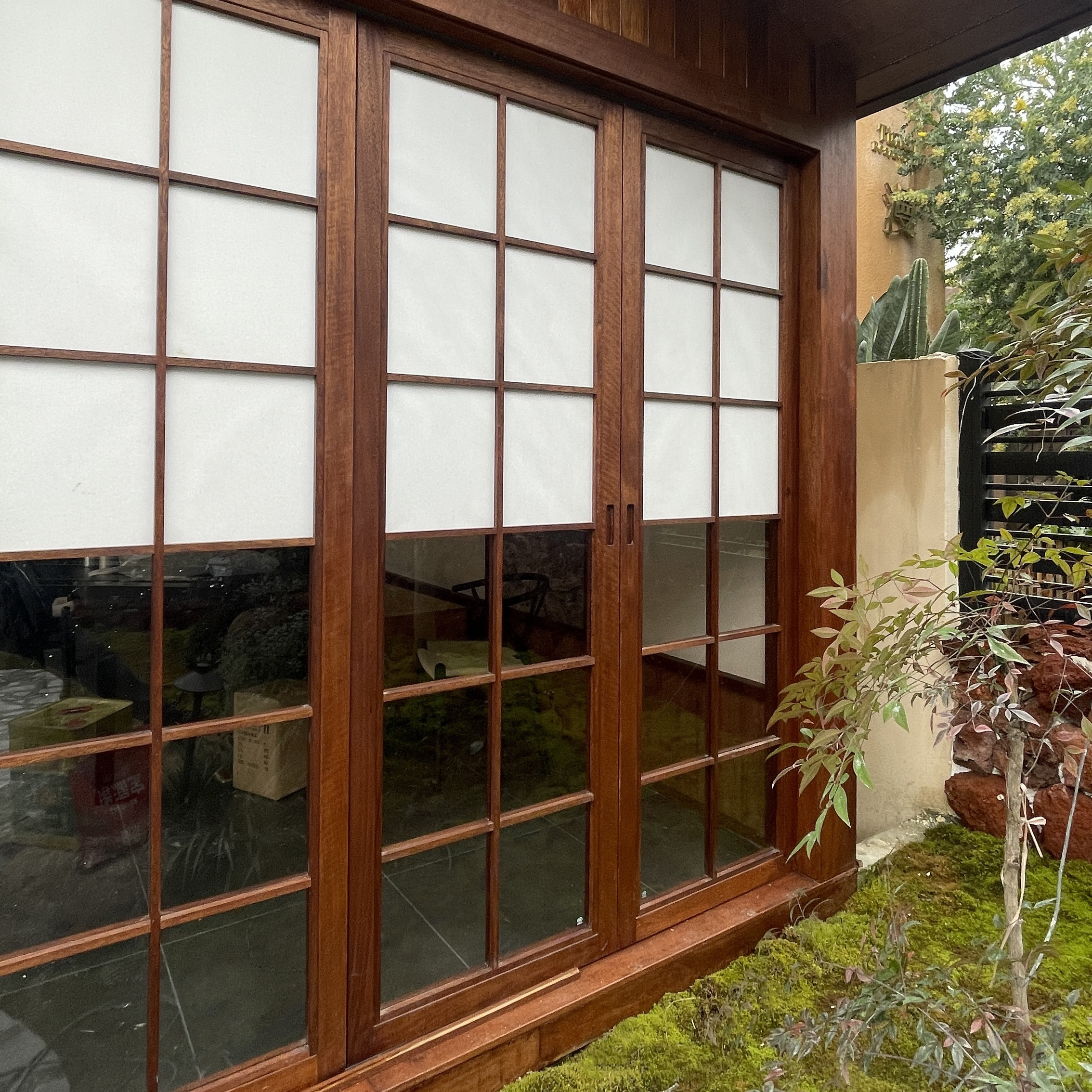 日式移门成都茶室雪见窗全屋整装榻榻米实木障子门定制