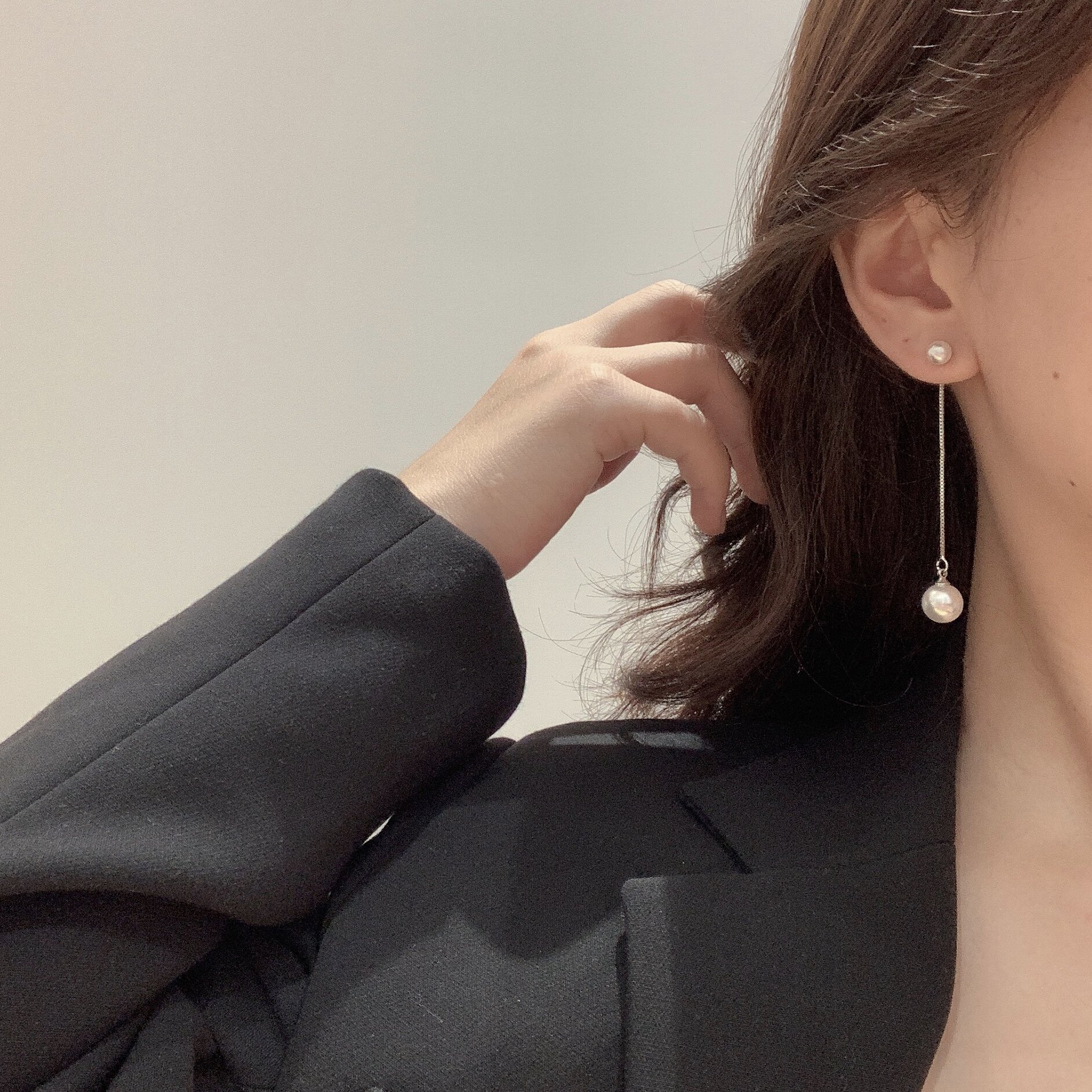 珍珠耳环长款流苏高级感耳线2025新款爆款潮经典百搭时尚防过敏女