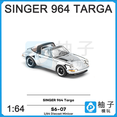 拓意POPRACE1:64保时捷 S6-07 SINGER 964 TARGA合金汽车仿真模型