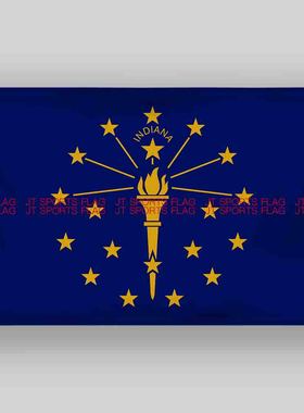 印第安纳州旗旗子定制旗帜定做Flag of Indiana