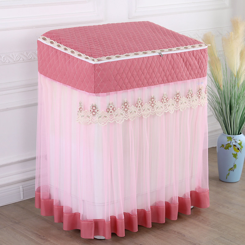 加厚老式双缸双桶洗衣机罩布艺蕾丝防尘防晒洗衣机套半自动通用