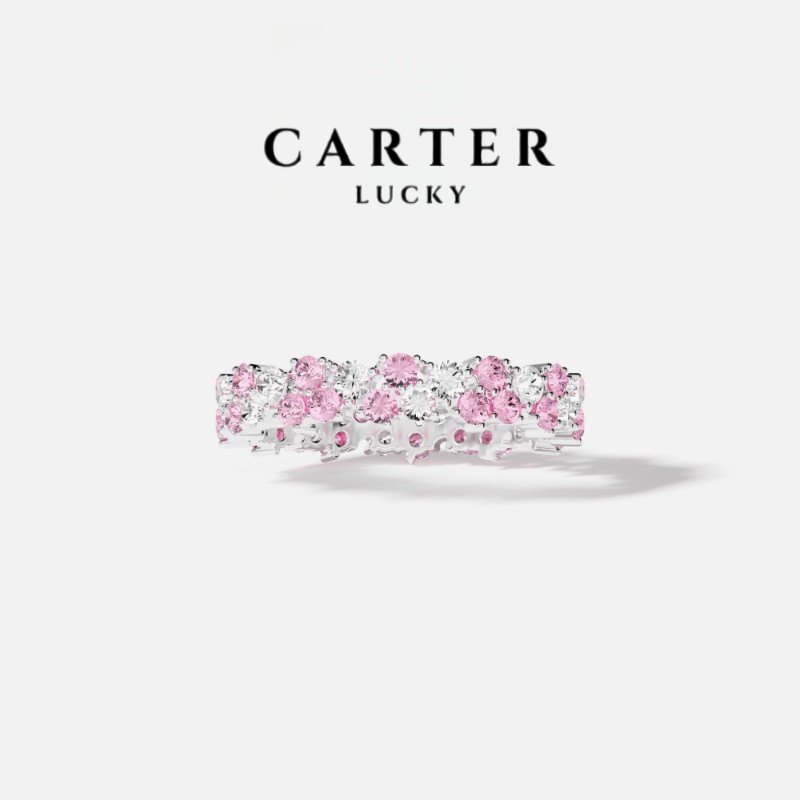 玫瑰水滴S925银戒指女情侣对戒手饰浪漫轻奢高级感送女友新年礼物