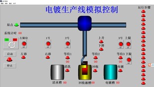 电镀生产线组态王6.55仿真程序10带运行效果视频代做设计开发程序