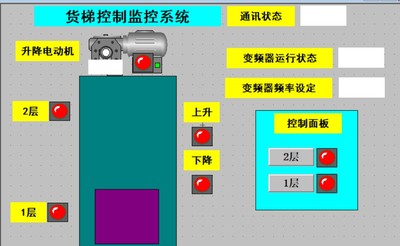 货梯控制西门子S71200PLC和MCGS7.7触摸屏程序博途V15带V20变频器