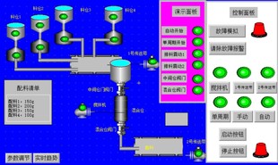 配料系统MCGS7.7仿真T101程序设计代做开发定做设计PLC梯形图程序