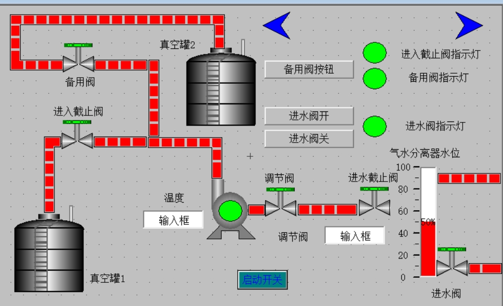 水环式真空泵西门子S7-1200PLC和MCGS7.7联机程序3带曲线报警报表