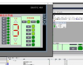 6六层电梯西门子S7300PLC和tp700触摸屏程序3博途V15带io表数码管