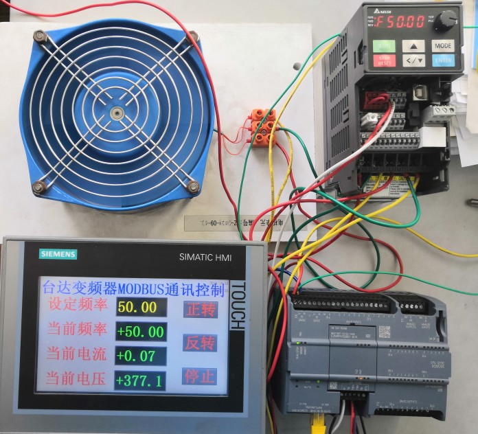 西门子S71200PLC和TP700触摸屏与台达VFD变频器MODBUS通讯程序V15