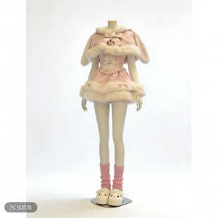 【现货】瑞茜·威瑟斯 美乐di 冬季甜美可爱萌妹风时尚套装斗篷