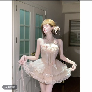 【现货】瑞茜·威瑟斯 月光仙子 夏季纯欲风小众收腰显瘦连衣裙